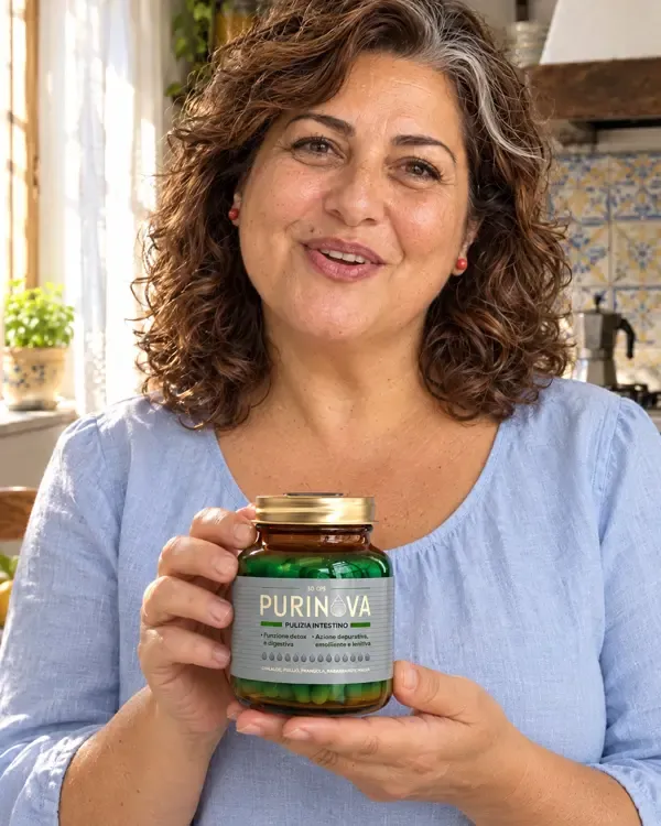 Zia Rossana mostra il barattolo di Purinova